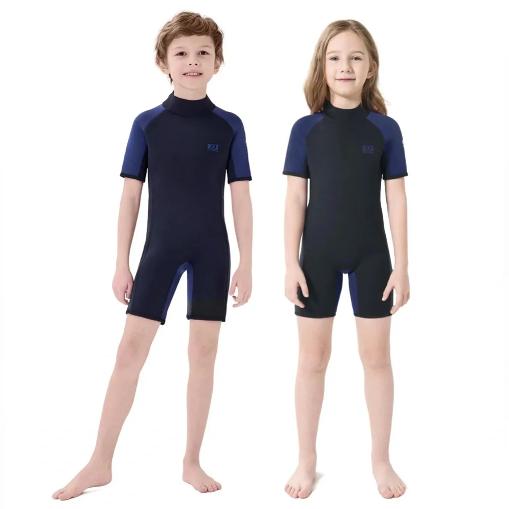 Dark Lightning 3/2 mm Kids Short-Sleeved Wetsuit